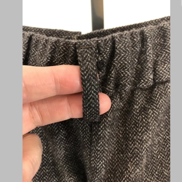 Zara Woman Cuffed High Rise Capris Pants Brown - Picture 6 of 8